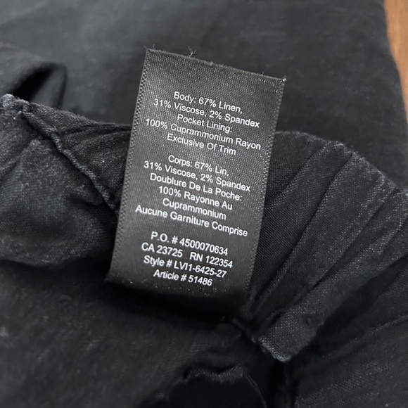 ARITZIA BABATON DAY LINEN PANT ~ size XS (in BLACK) - Picture 3 of 8